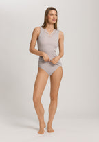 Celeste Wool And Silk Lace Trim Full Briefs | Silver Vapor 70819-2652