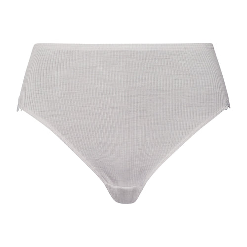 Celeste Wool And Silk Lace Trim Full Briefs | Silver Vapor 70819-2652