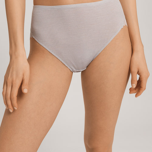Celeste Wool And Silk Lace Trim Full Briefs | Silver Vapor 70819-2652