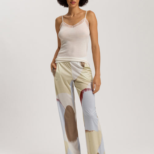 Woolen Lace Lace Trim Wool And Silk Camisole | Misty White 70827-2123