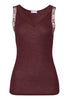 Woolen Lace Lace Trim Wool And Silk Tank Top | Vivid Brown 70828-2421