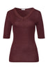 Woolen Lace Lace Trim Wool And Silk Top | Vivid Brown 70829-2421