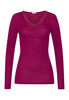 Woolen Lace Lace Trim Wool And Silk Top | Pink Tourmaline 70830-2473