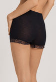 Woolen Lace Lace Trim Wool And Silk Boyleg | Black 70832-019
