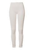 Woolen Lace Lace Trim Wool And Silk Leggings | Misty White 70833-2123