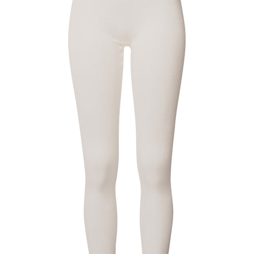 Woolen Lace Lace Trim Wool And Silk Leggings | Misty White 70833-2123