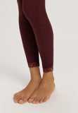 Woolen Lace Lace Trim Wool And Silk Leggings | Vivid Brown 70833-2421