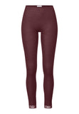 Woolen Lace Lace Trim Wool And Silk Leggings | Vivid Brown 70833-2421