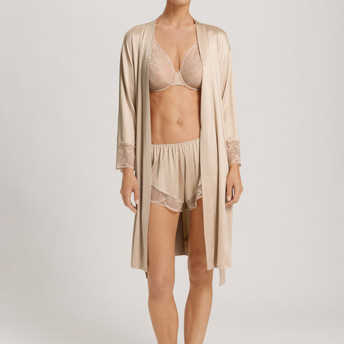 Lilith Lace Trim Kimono | Coffee Quartz 70834-2216
