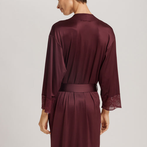 Lilith Lace Trim Kimono | Vivid Brown 70834-2421