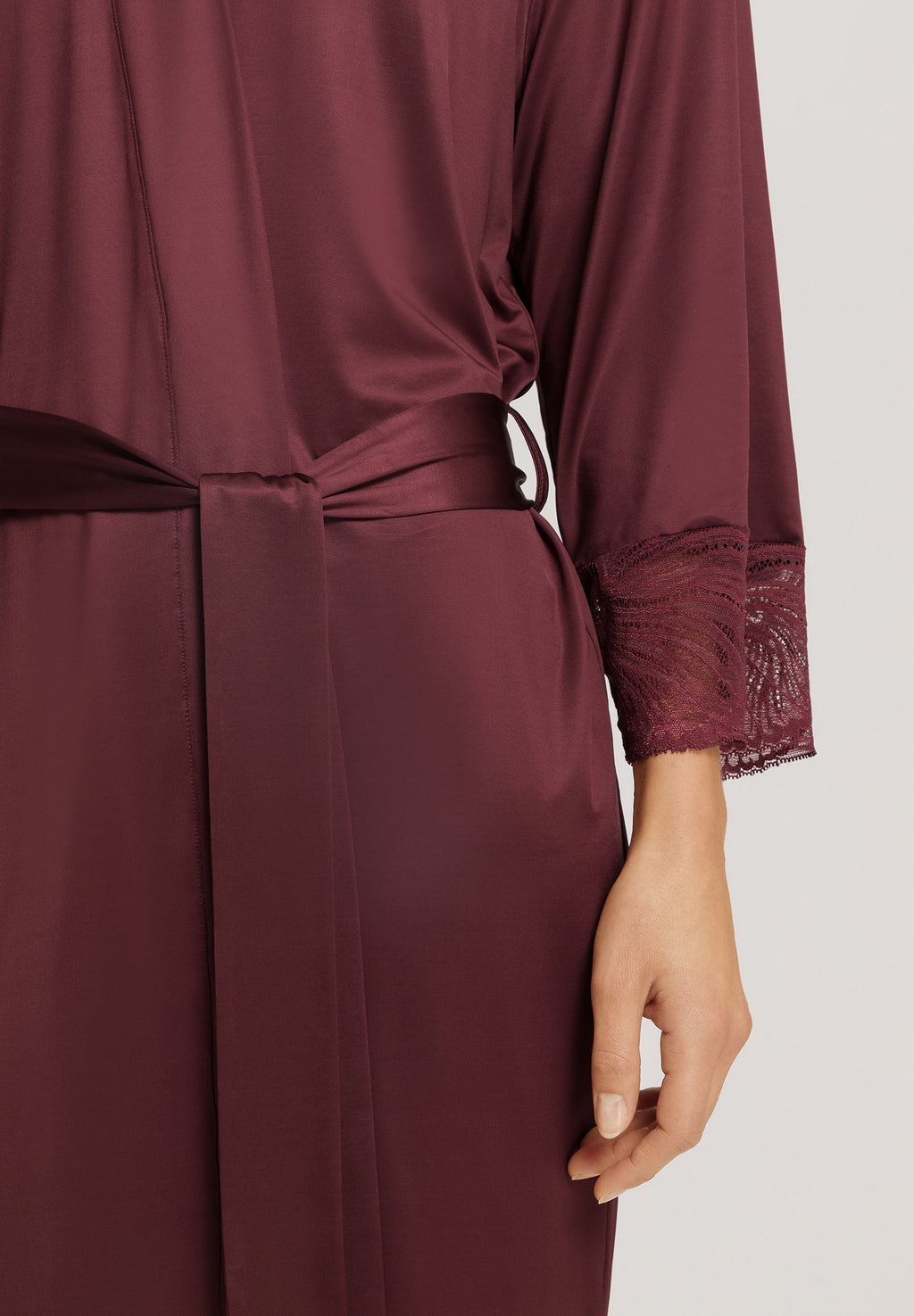 Lilith Lace Trim Kimono | Vivid Brown 70834-2421