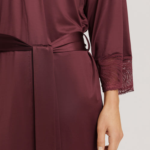 Lilith Lace Trim Kimono | Vivid Brown 70834-2421