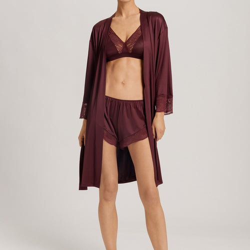 Lilith Lace Trim Kimono | Vivid Brown 70834-2421