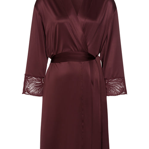 Lilith Lace Trim Kimono | Vivid Brown 70834-2421