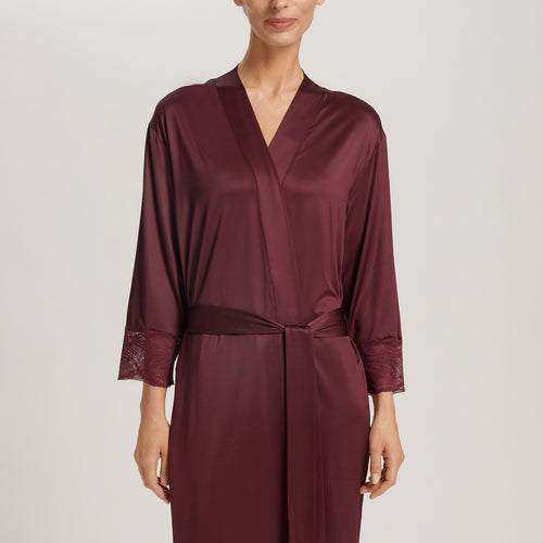 Lilith Lace Trim Kimono | Vivid Brown 70834-2421