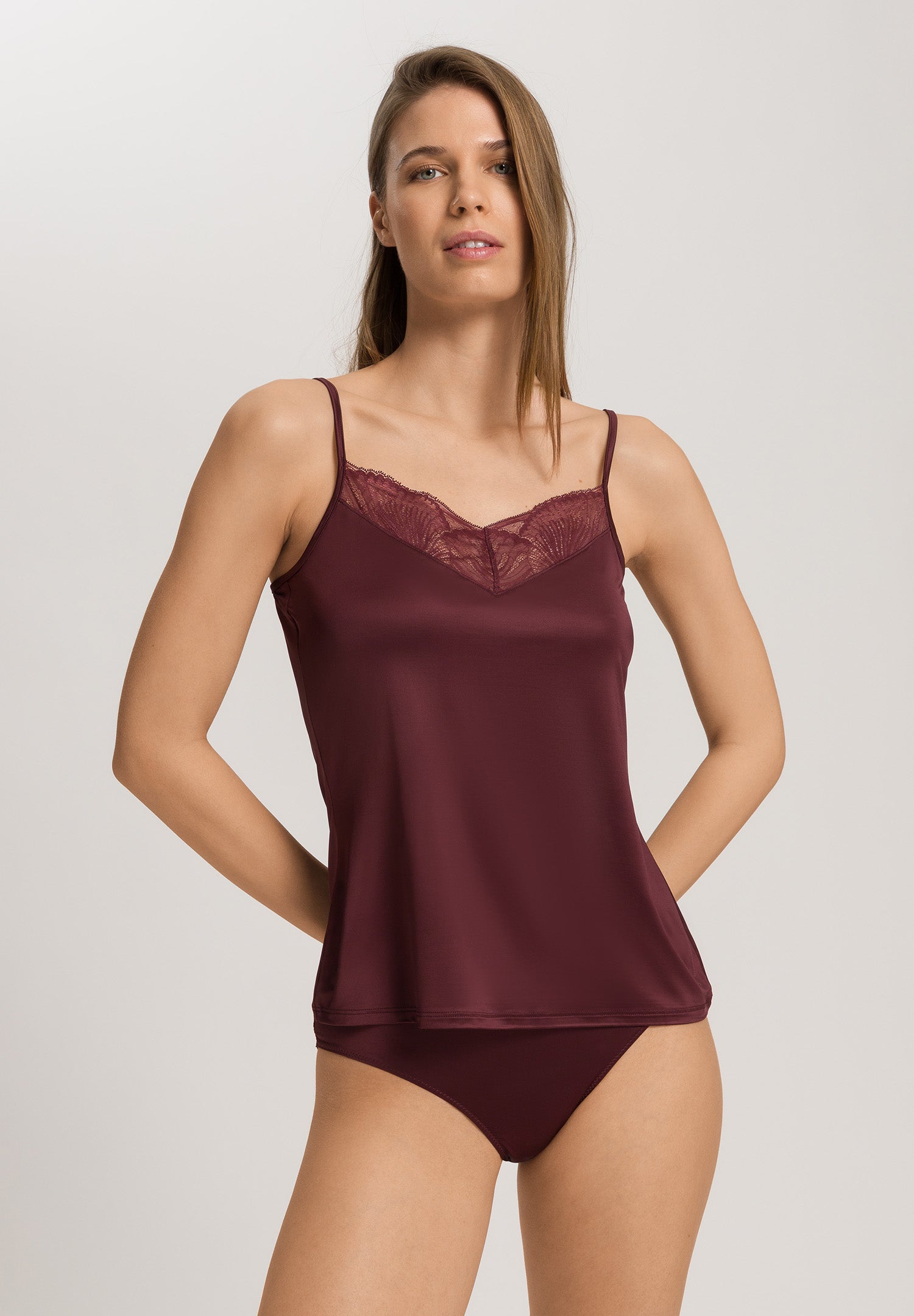 Lilith Lace Trim Camisole | Vivid Brown 70837-2421