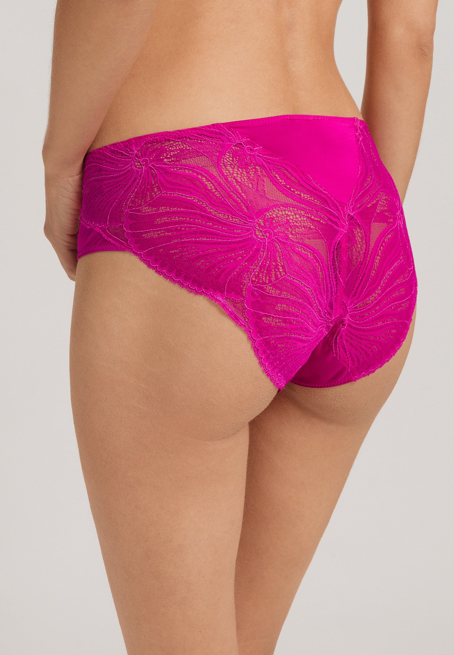 Lilith Lace Trim Hi-Cut Briefs | Very Berry 70841-1370