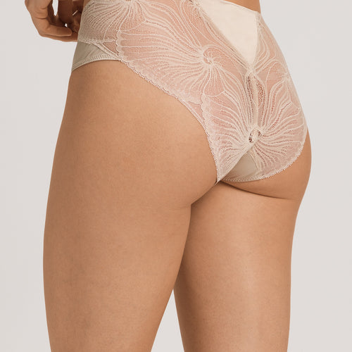 Lilith Lace Trim Hi-Cut Briefs | Coffee Quartz 70841-2216