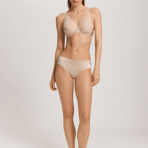 Lilith Lace Trim Hi-Cut Briefs | Coffee Quartz 70841-2216