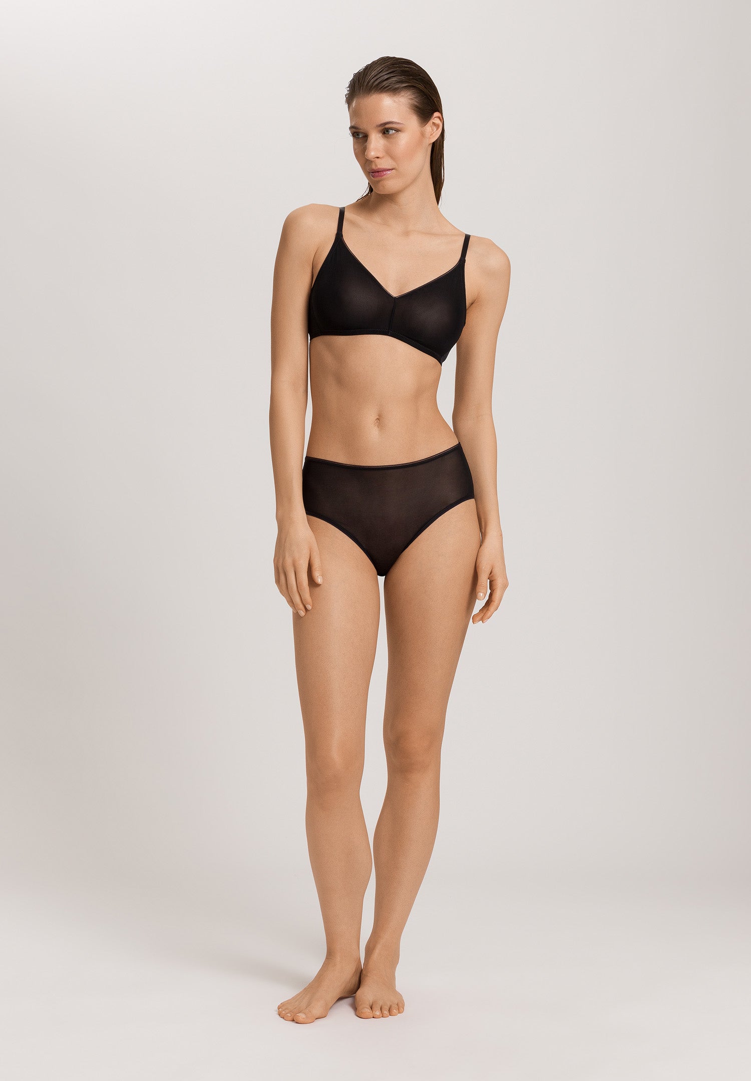 Smooth Illusion Semi-Transparent Tulle Soft Cup Bra | Black 70842-019