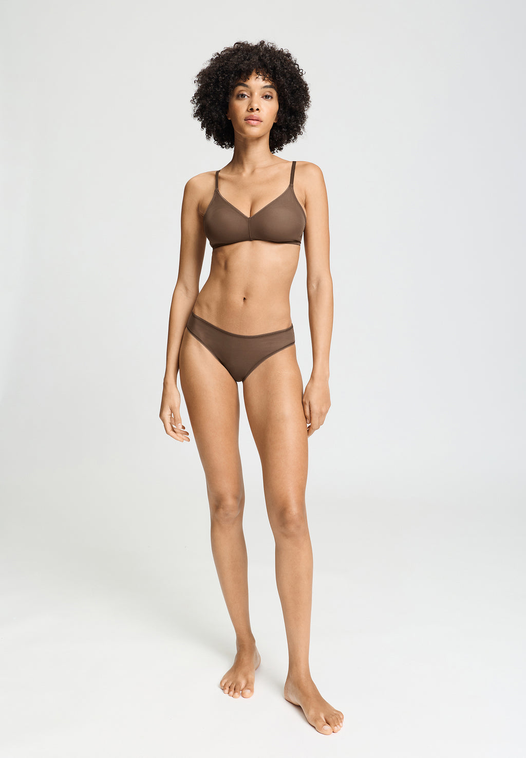Smooth Illusion Semi-Transparent Tulle Soft Cup Bra | Natural Teak 70842-2768