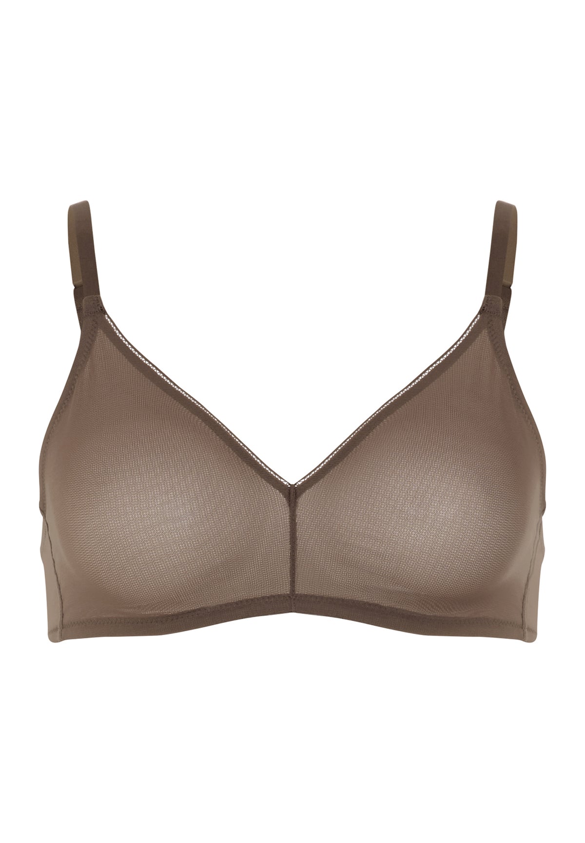 Smooth Illusion Semi-Transparent Tulle Soft Cup Bra | Natural Teak 70842-2768