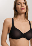 Smooth Illusion Semi-Transaprent Tulle Underwire Bra | Black 70843-019