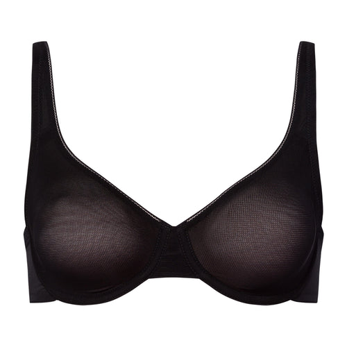 Smooth Illusion Semi-Transaprent Tulle Underwire Bra | Black 70843-019