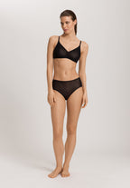 Smooth Illusion Semi-Transparent Tulle Full Briefs | Black 70845-019