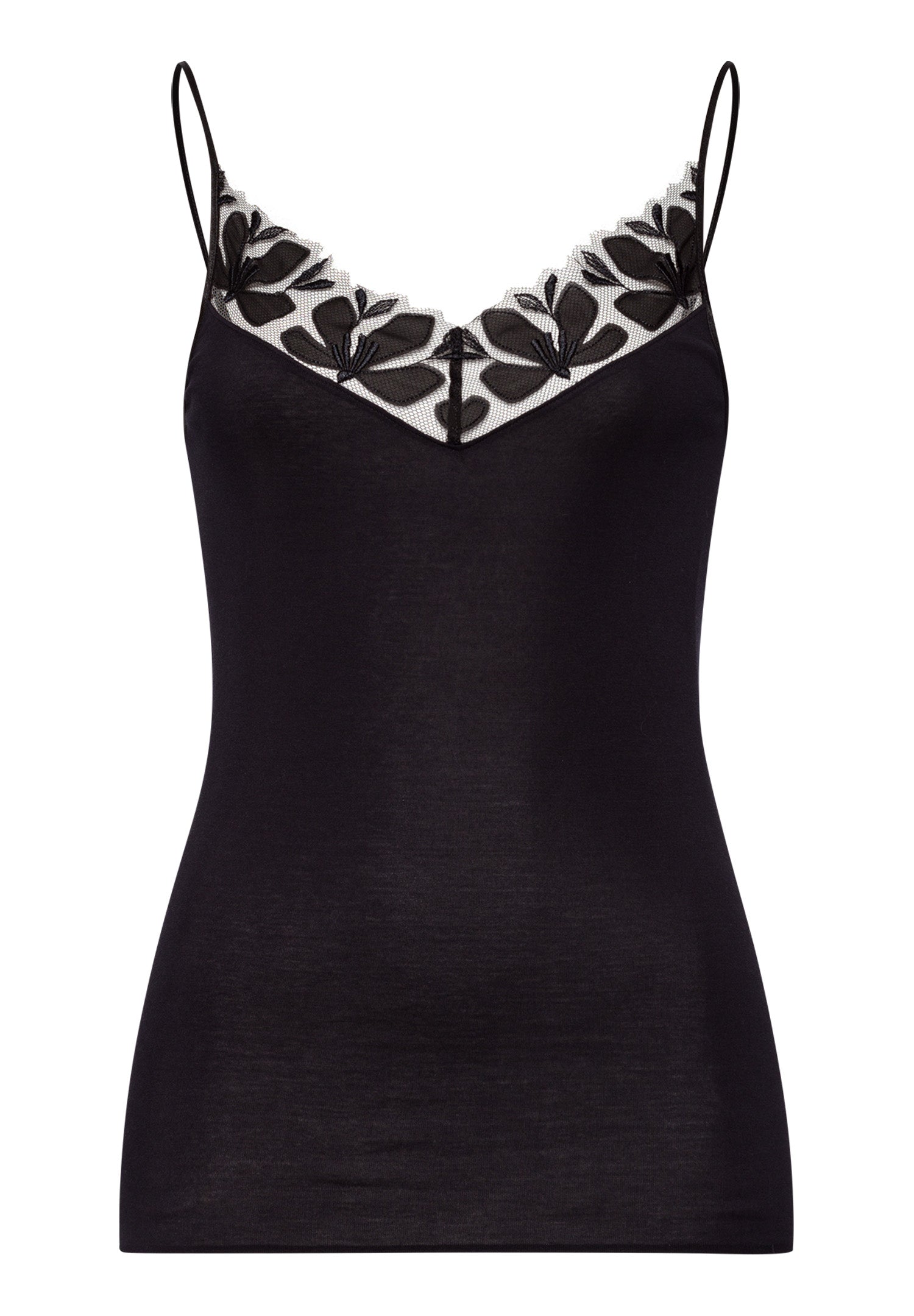 Kalea Floral Embroidered Camisole | Black 70847-019