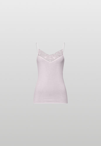 lavender camisole on light grey background