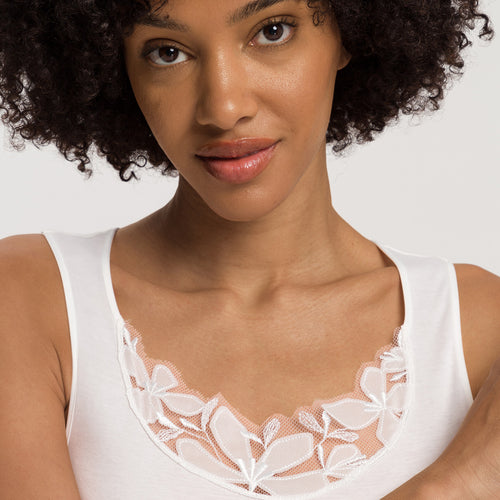 Kalea Floral Embroidered Tank Top | Off White 70848-102