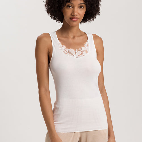 Kalea Floral Embroidered Tank Top | Off White 70848-102