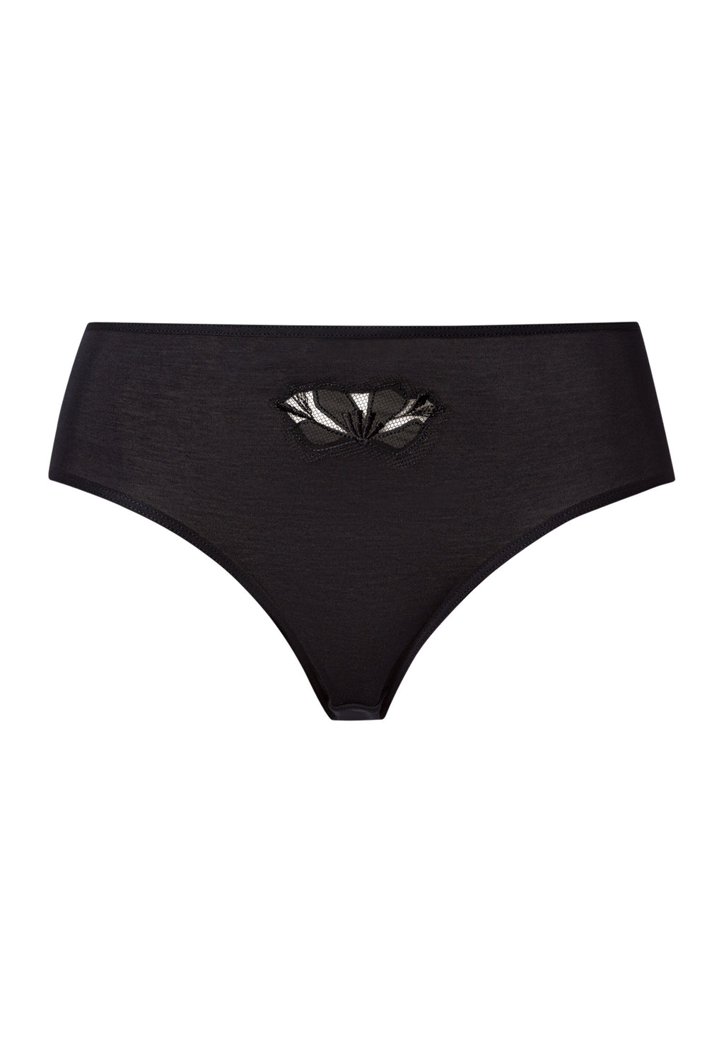 Kalea Floral Embroidered Hi-Cut Briefs | Black 70849-019