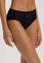Kalea Floral Embroidered Hi-Cut Briefs | Black 70849-019