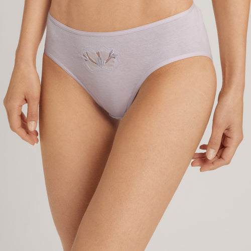 Kalea Floral Embroidered Hi-Cut Briefs | Pink Lavender 70849-2463
