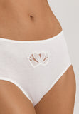 Kalea Floral Embroidered Full Briefs | Off White 70850-102