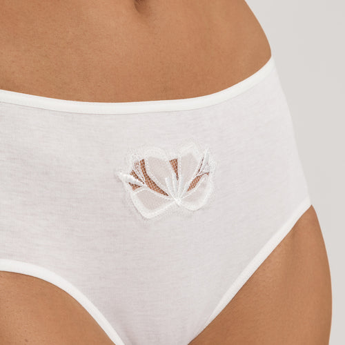 Kalea Floral Embroidered Full Briefs | Off White 70850-102