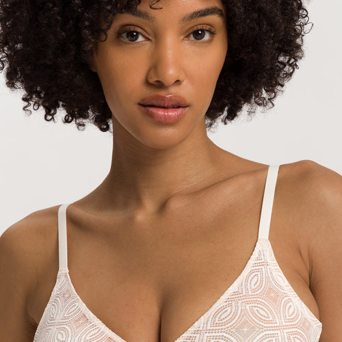 Ruby Geometric Lace Soft Cup Bra | Misty White 70852-2123