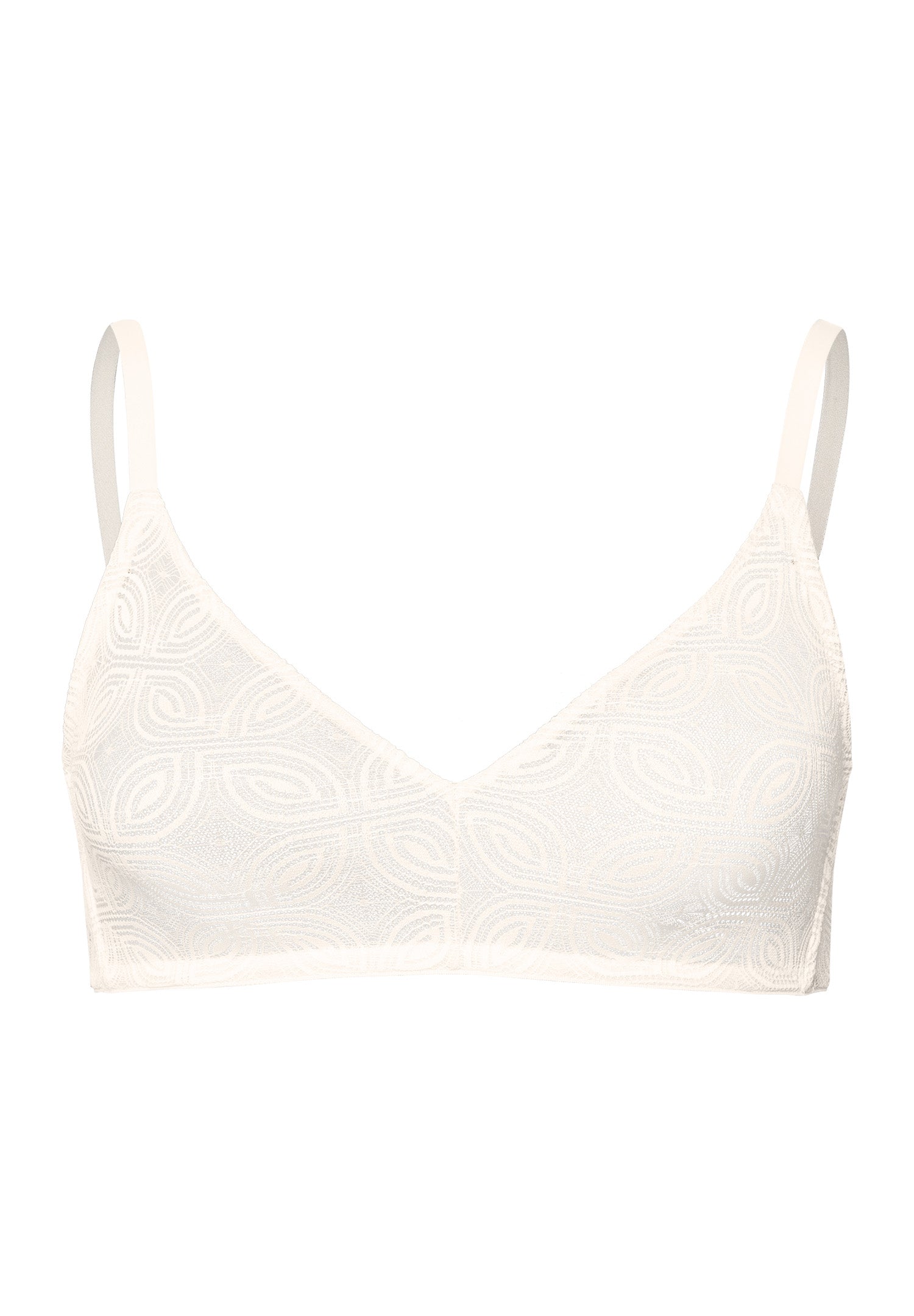 Ruby Geometric Lace Soft Cup Bra | Misty White 70852-2123