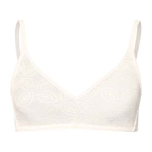 Ruby Geometric Lace Soft Cup Bra | Misty White 70852-2123