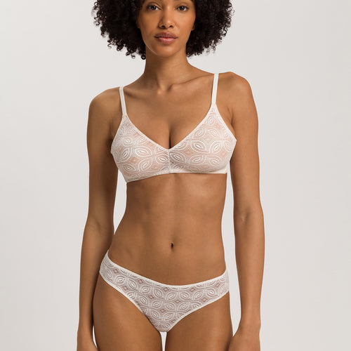 Ruby Geometric Lace Soft Cup Bra | Misty White 70852-2123