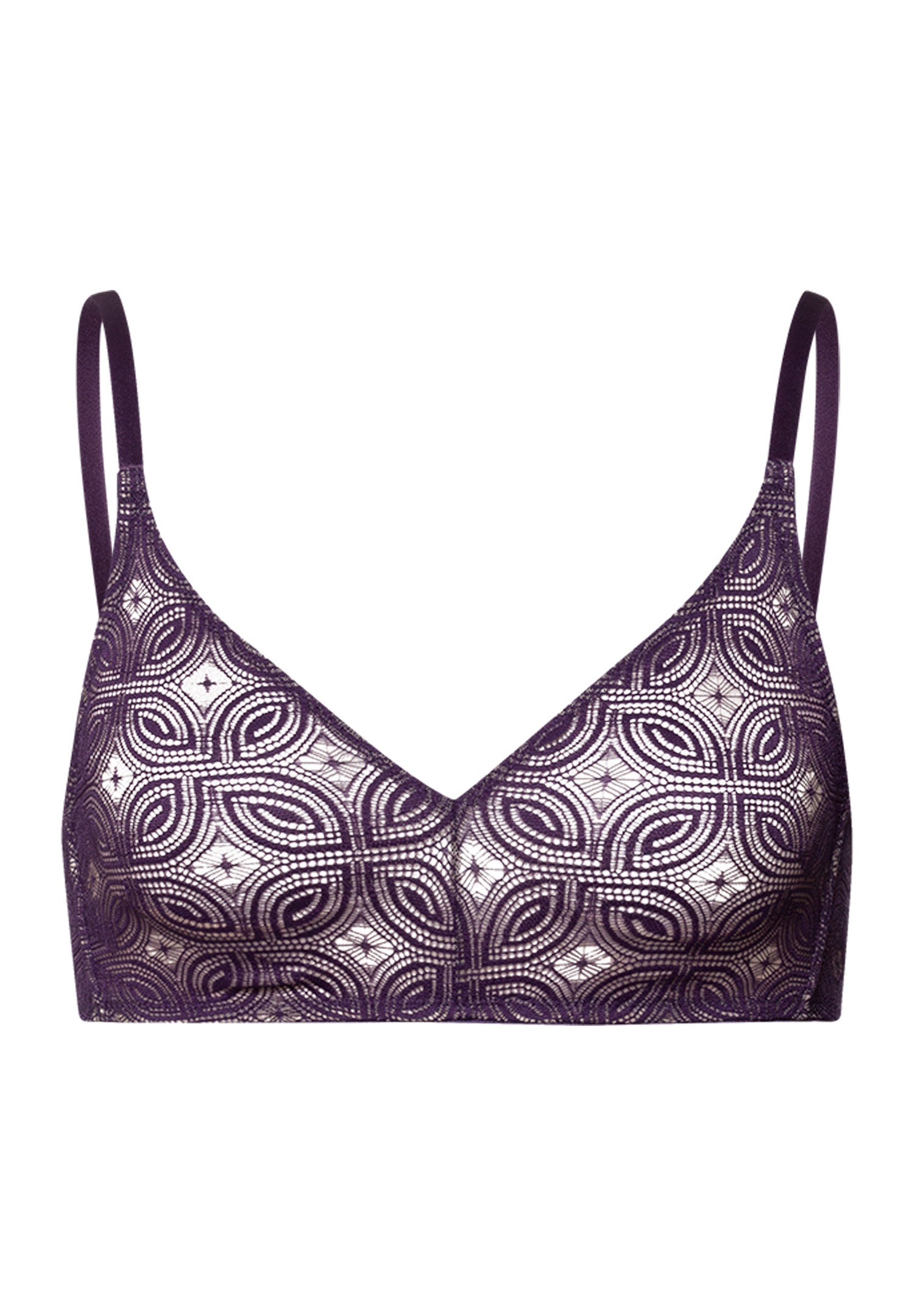 Ruby Geometric Lace Soft Cup Bra | Amethyst 70852-2431