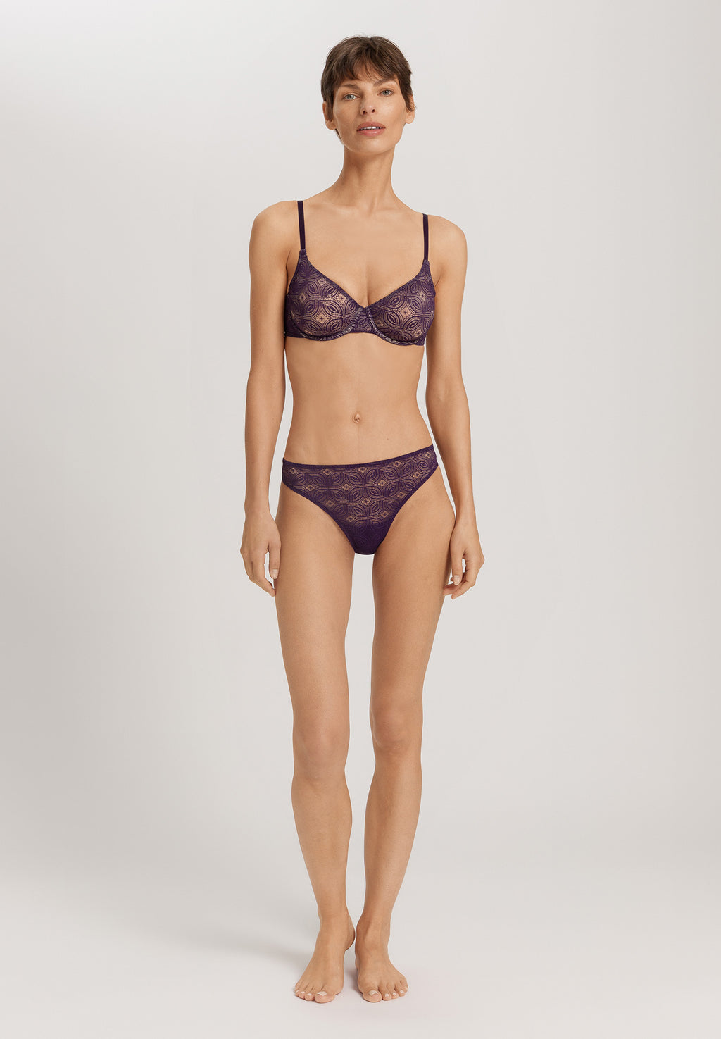 Ruby Geometric Lace Underwire Bra | Amethyst 70853-2431