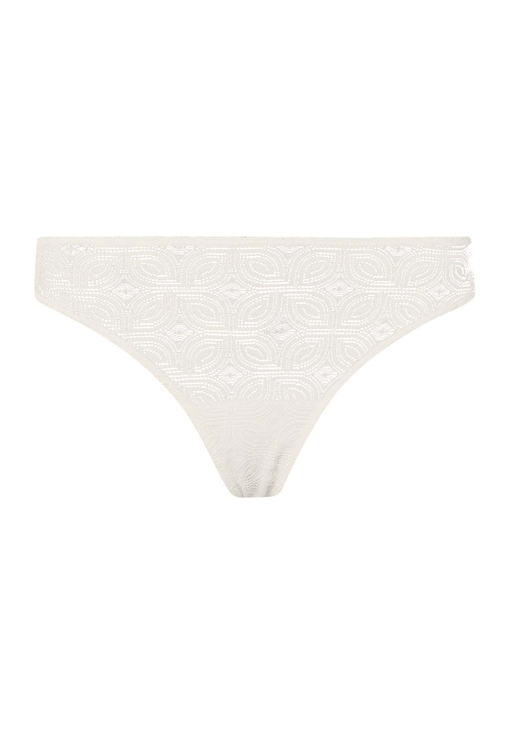 Ruby Geometric Lace Thong | Misty White 70854-2123