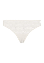 Ruby Geometric Lace Thong | Misty White 70854-2123