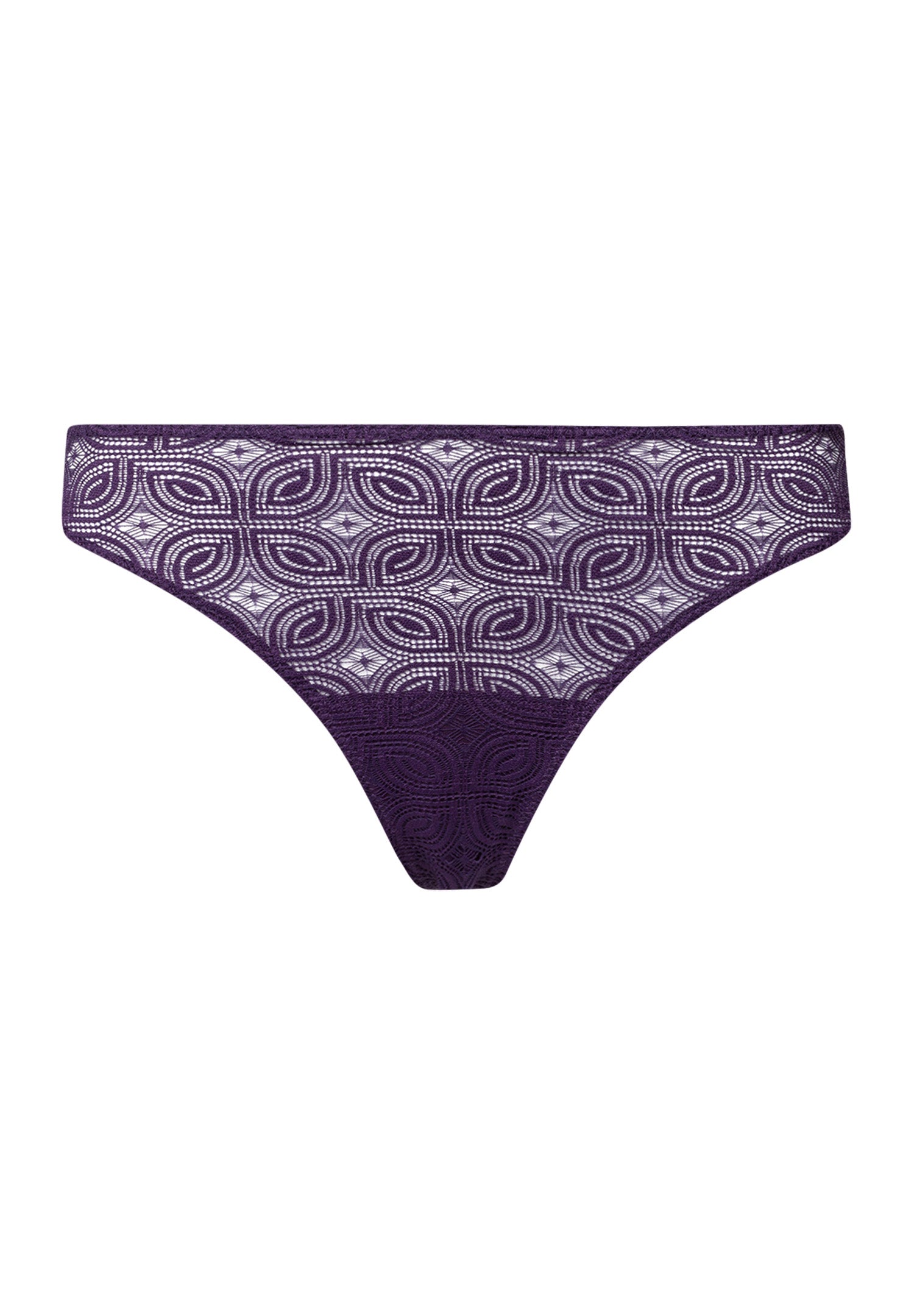 Ruby Geometric Lace Thong | Amethyst 70854-2431