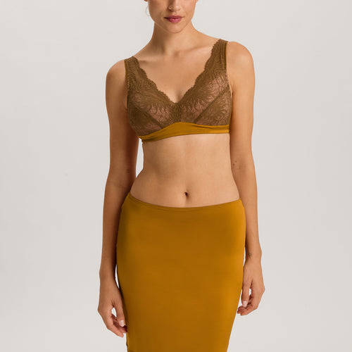 Gale Lace Trim Soft Cup Spacer Bra | Golden Cumin 70868-2803