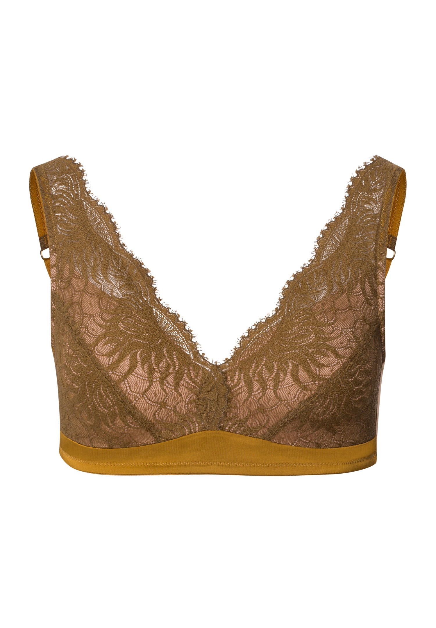 Gale Lace Trim Soft Cup Spacer Bra | Golden Cumin 70868-2803