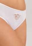 Belina Embroidered Cotton Hi-Cut Brief | White 70876-101